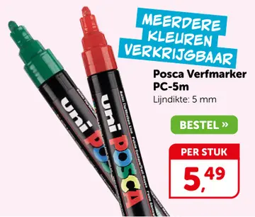 Aanbieding: Posca Verfmarker PC-5m