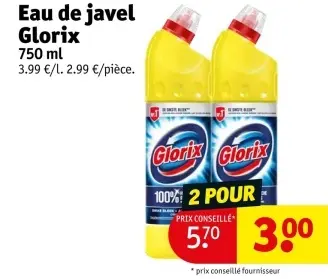 Offre: Eau de javel