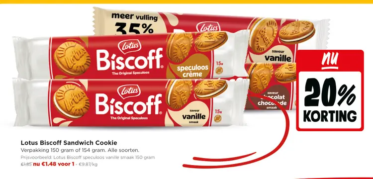Promotie: Lotus Biscoff Sandwich Cookie