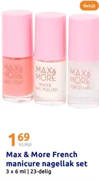 Aanbieding: Max & More French manicure nagellak set