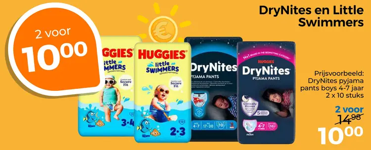 Aanbieding: DryNites en Little Swimmers