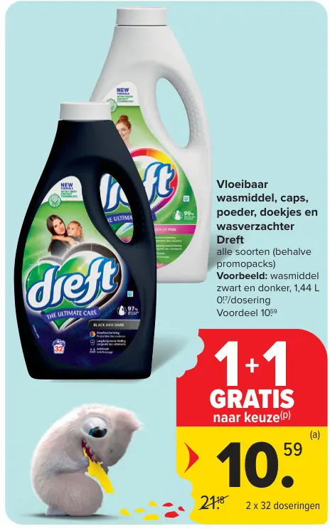 Promotie: Vloeibaar wasmiddel, caps, poeder, doekjes en wasverzachter