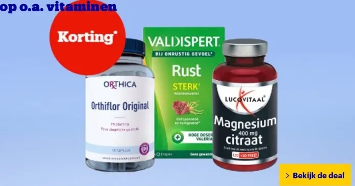 Aanbieding: Orthiflor Original, Valdispert Rust Sterk, Lucovitaal vitaminen