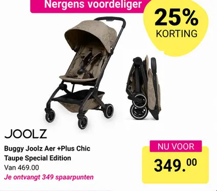 Aanbieding: Buggy Joolz Aer +Plus Chic Taupe Special Edition