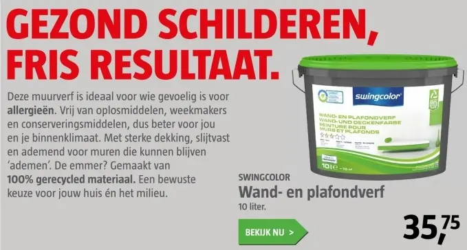 Aanbieding: Wand- en plafondverf