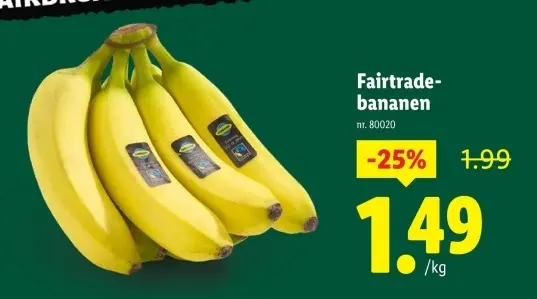 Promotie: Fairtrade-bananen