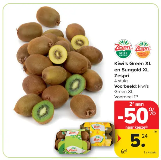 Promotie: Kiwi's Green XL en Sungold XL