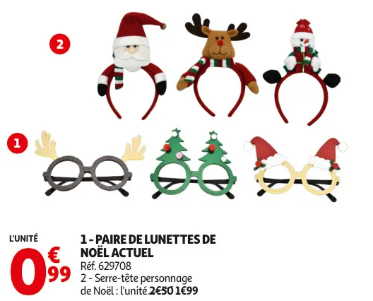 Offre: Paire de lunettes de Noël