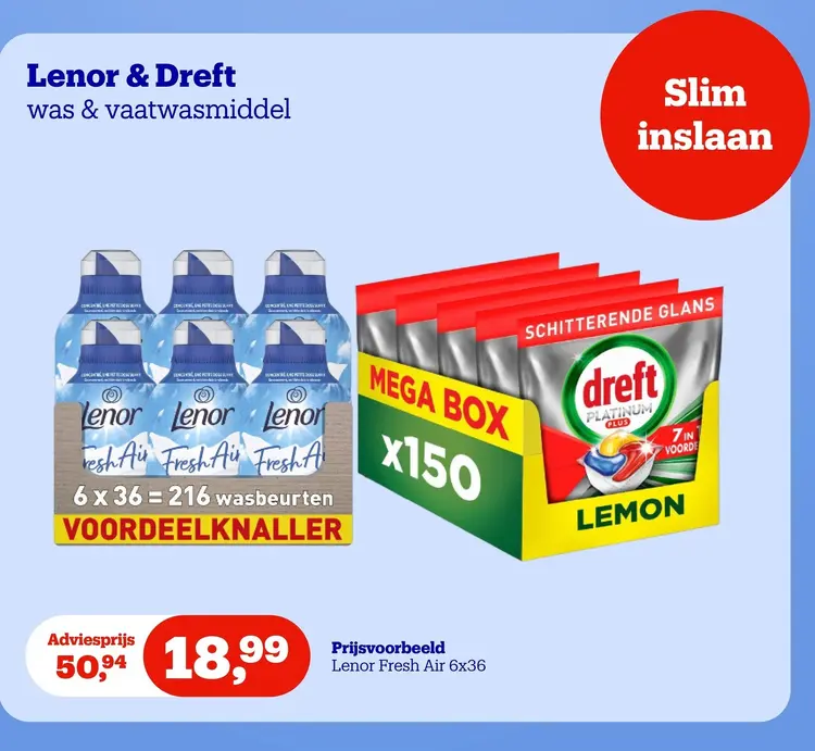 Promotie: Lenor & Dreft was & vaatwasmiddel