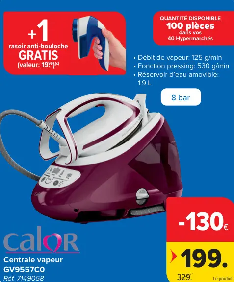 Offre: Centrale vapeur GV9557C0