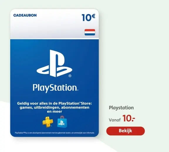 Aanbieding: PlayStation Cadeaubon