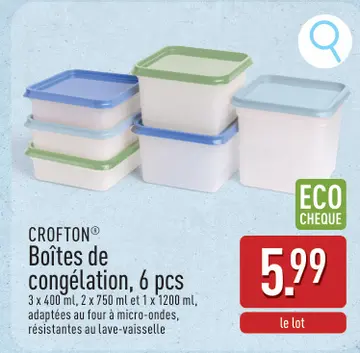 Offre: CROFTON® Boîtes de congélation