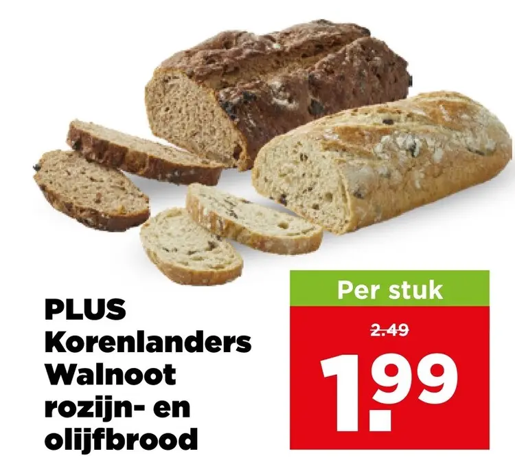 Aanbieding: Korenlanders Walnoot rozijn- en olijfbrood