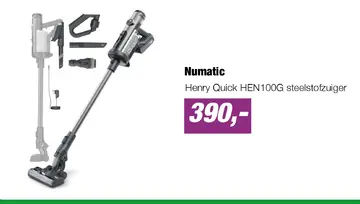 Aanbieding: Henry Quick HEN100G steelstofzuiger