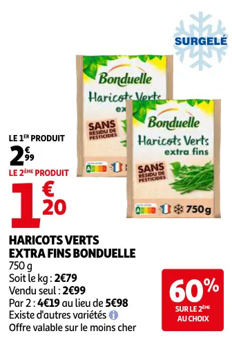 Promotie: Haricots verts extra fins