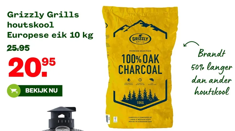 Aanbieding: Houtskool Europese eik 10 kg