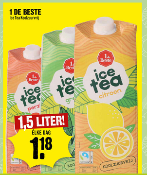 Aanbieding: 1 DE BESTE Ice Tea Koolzuurvrij