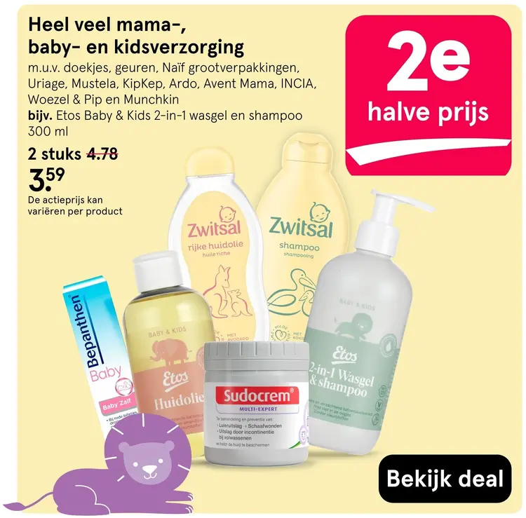 Aanbieding: Heel veel mama-, baby- en kidsverzorging