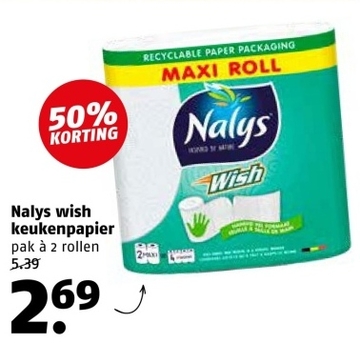 Aanbieding: Nalys wish keukenpapier