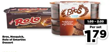 Aanbieding: Bros, Nesquick, Rolo of Smarties Dessert