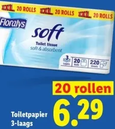 Aanbieding: Floralys Toiletpapier