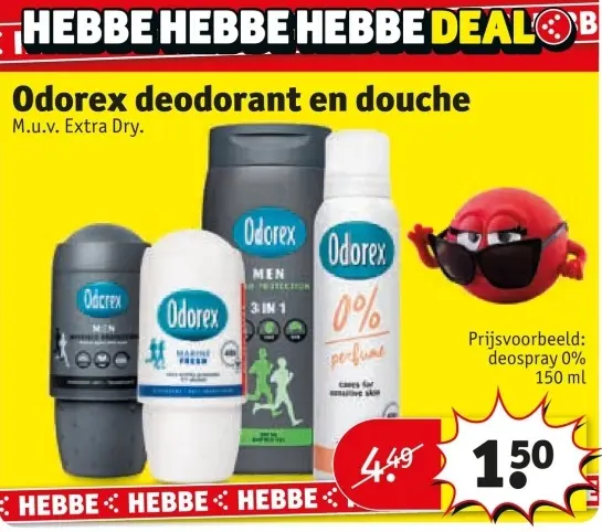 Aanbieding: Odorex deodorant en douche