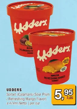 Aanbieding: UDDERS Sorbet (Calamansi Sour Plum / Refreshing Mango Flavor