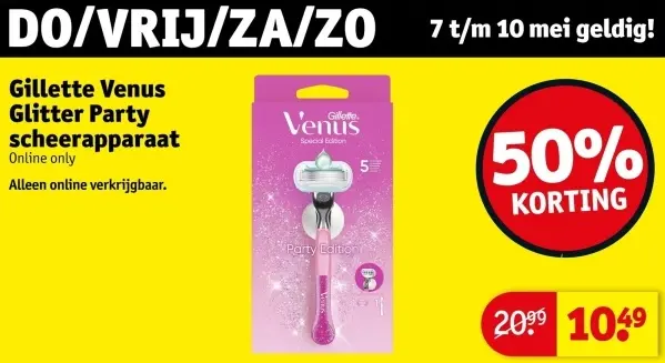 Aanbieding: Venus Glitter Party scheerapparaat
