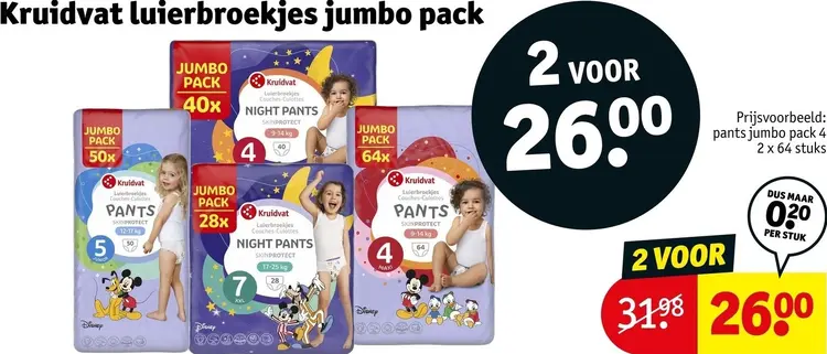 Aanbieding: Luierbroekjes jumbo pack