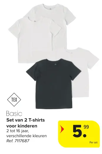 Offre: Set van 2 T-shirts