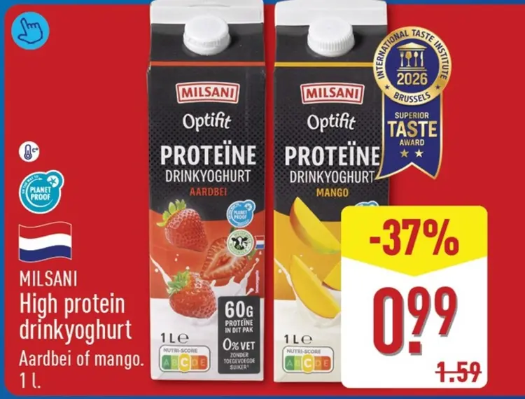 Aanbieding: Milsani High protein drinkyoghurt