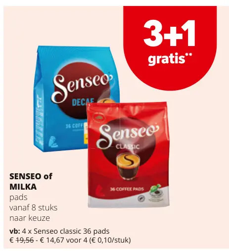 Promotie: SENSEO of MILKA pads