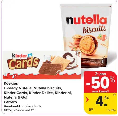 Promotie: Koekjes B-ready Nutella, Nutella biscuits, Ki