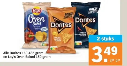Aanbieding: Doritos en Lay's Oven Baked