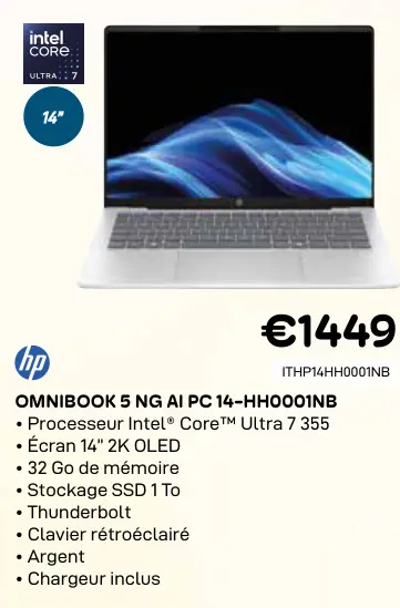 Offre: Omnibook 5 ng ai pc 14-hh0001nb