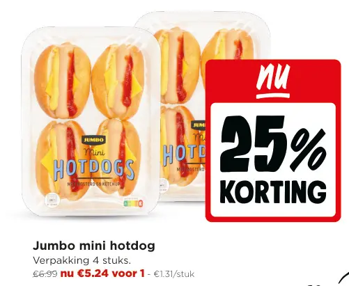 Promotie: Mini hotdog