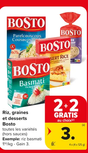 Offre: Riz, graines et desserts