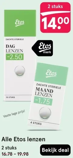 Aanbieding: Alle Etos lenzen