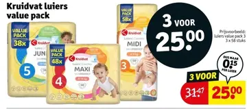 Aanbieding: Kruidvat luiers value pack
