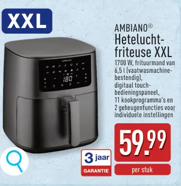 Aanbieding: Heteluchtfriteuse XXL