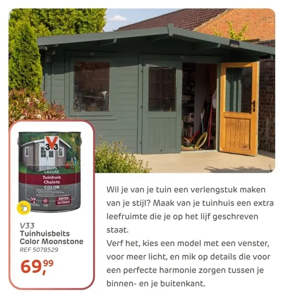 Aanbieding: Tuinhuisbeits Color Moonstone
