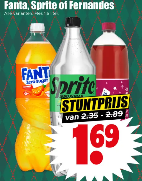 Aanbieding: Fanta, Sprite of Fernandes