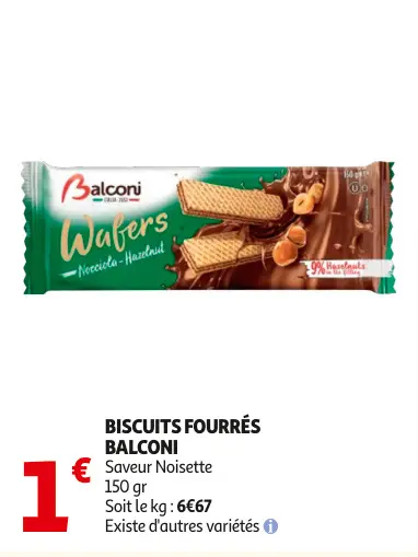 Offre: Biscuits fourrés