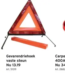Aanbieding: Gevarendriehoek vaste steun