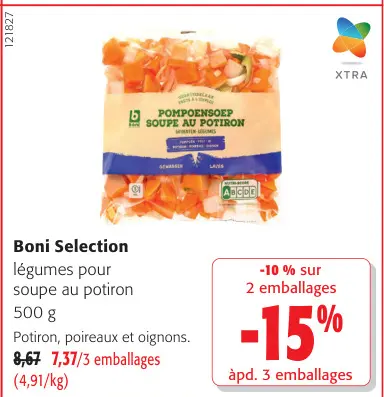 Offre: Boni Selection légumes pour soupe au potiron