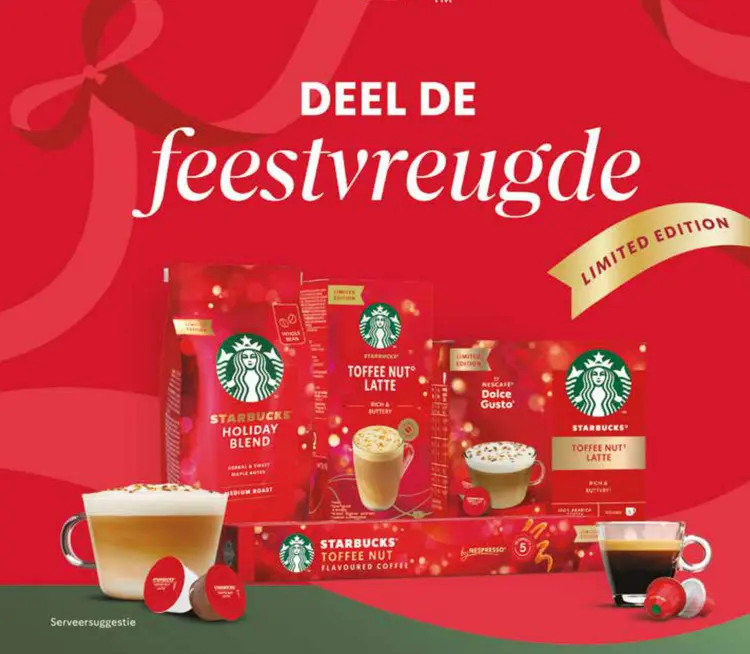 Promotie: Starbucks Holiday Blend, Toffee Nut Latte, To