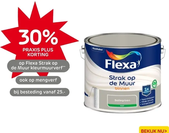 Aanbieding: Flexa Strak op de Muur kleurmuurverf