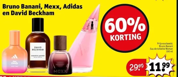 Aanbieding: Bruno Banani, Mexx, Adidas en David Beckham