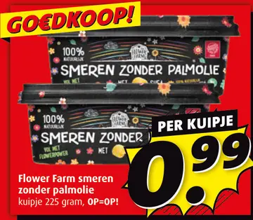 Aanbieding: Flower Farm smeren zonder palmolie
