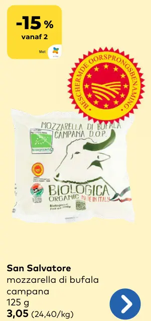 Promotie: San Salvatore mozzarella di bufala campana